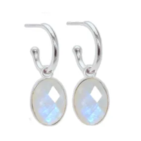 Laihas Iridescent Moonstone Hoop Earrings