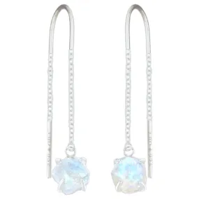 Laihas Raw Moonstone Threader Earrings