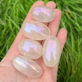 Large Aura Clear Quartz Tumblestone