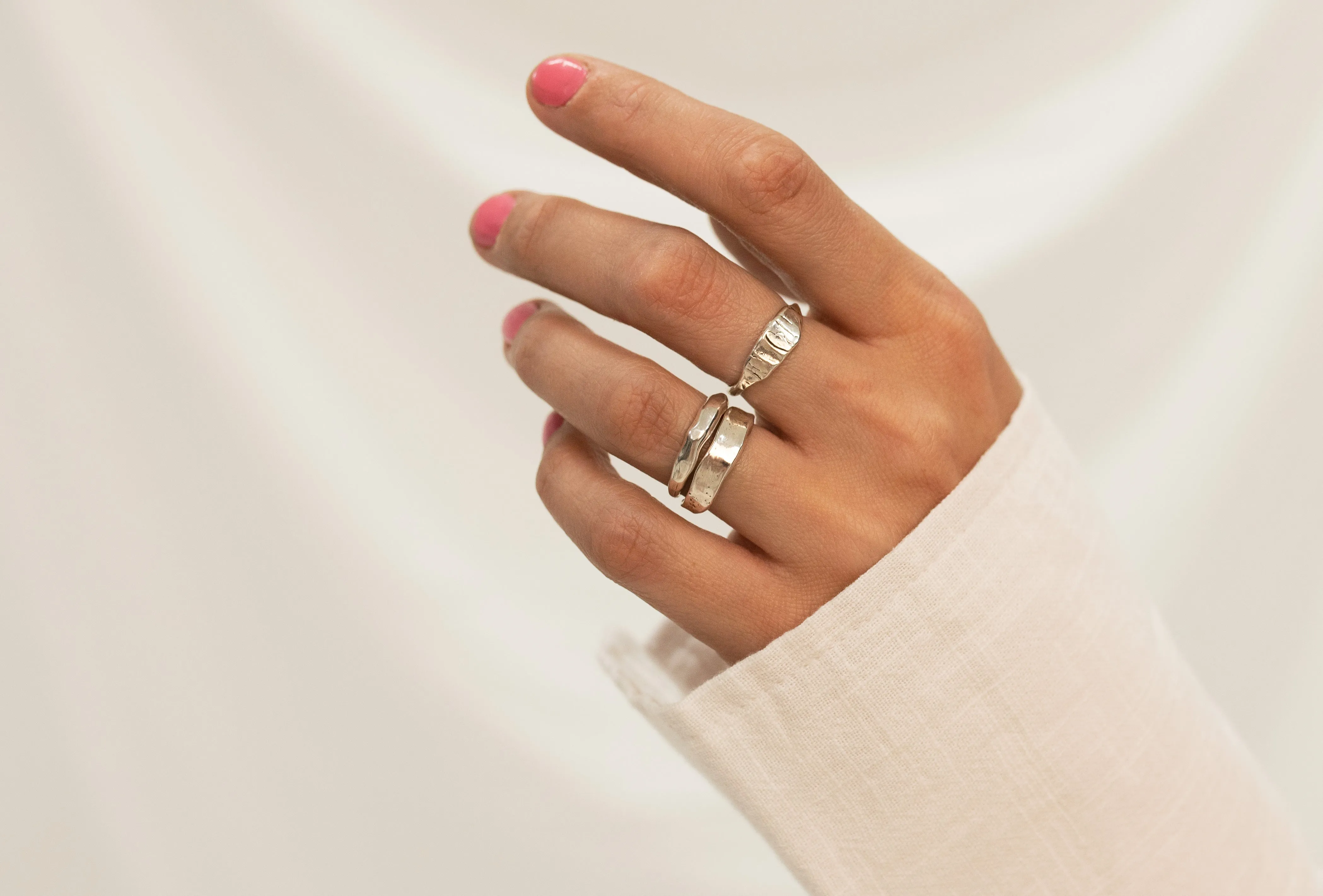 Les Vivants - Curves silver ring