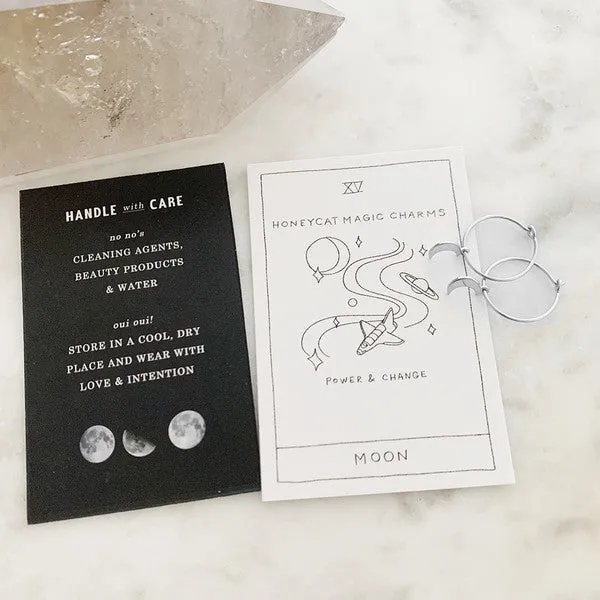 Magic Charm Moon Hoops