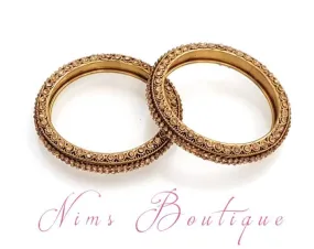 Maharani Gold Stone Pair of Bangles