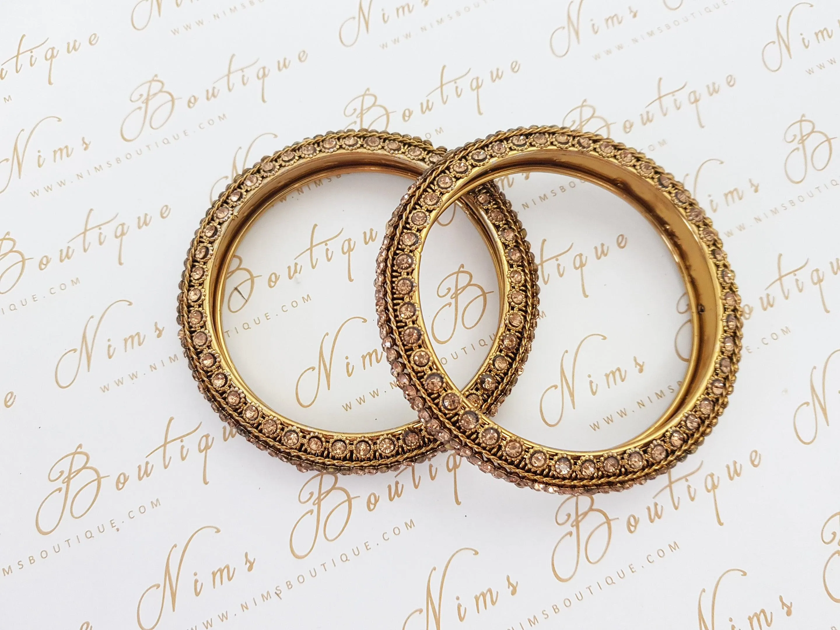 Maharani Gold Stone Pair of Bangles