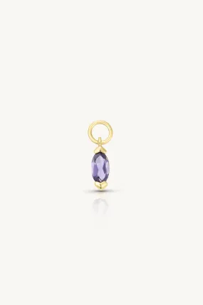 Marquise Iolite Gold Charm