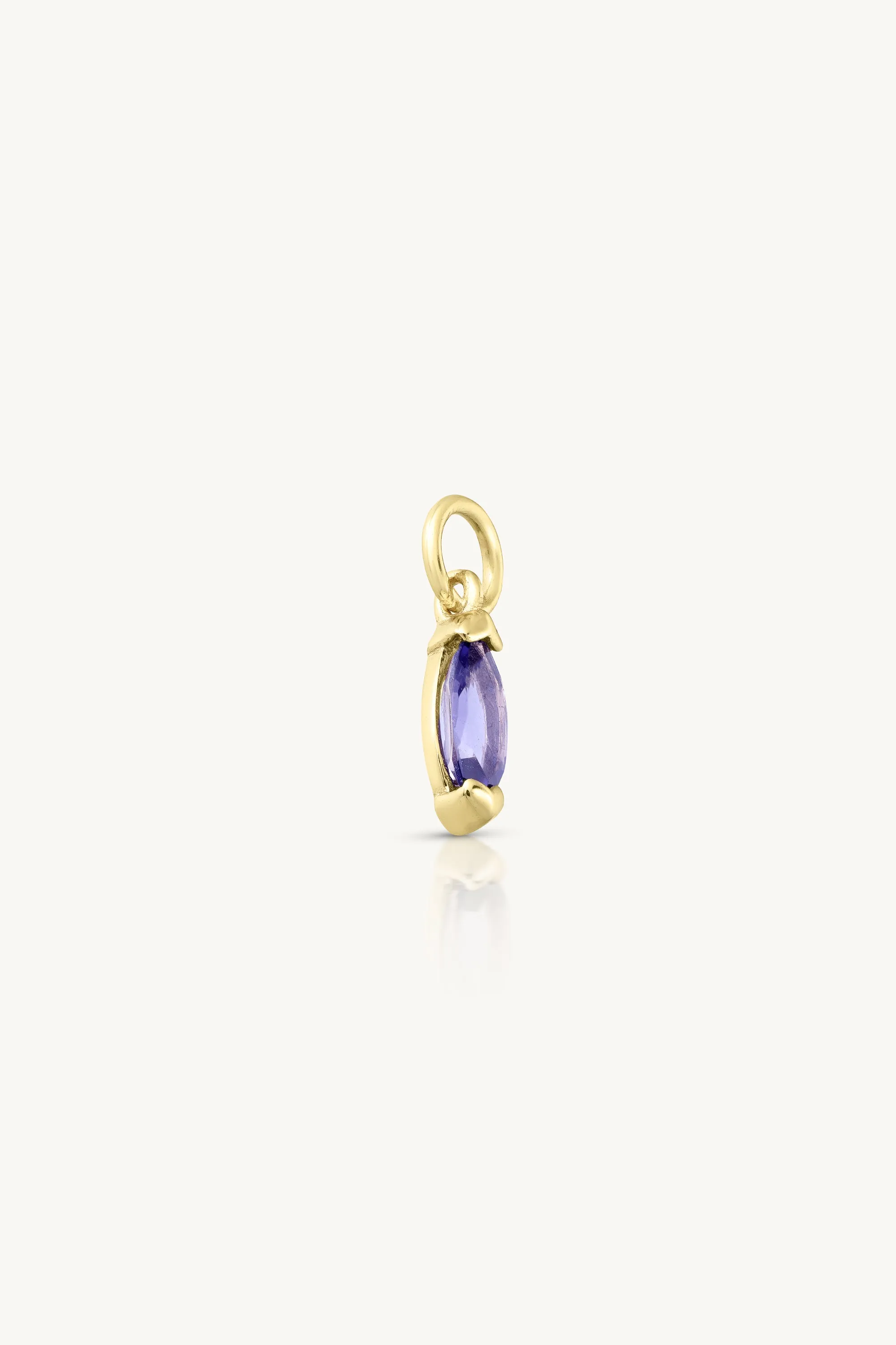 Marquise Iolite Gold Charm