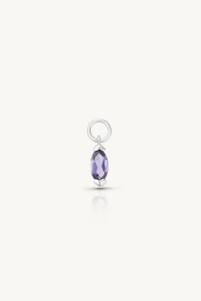 Marquise Iolite Silver Charm