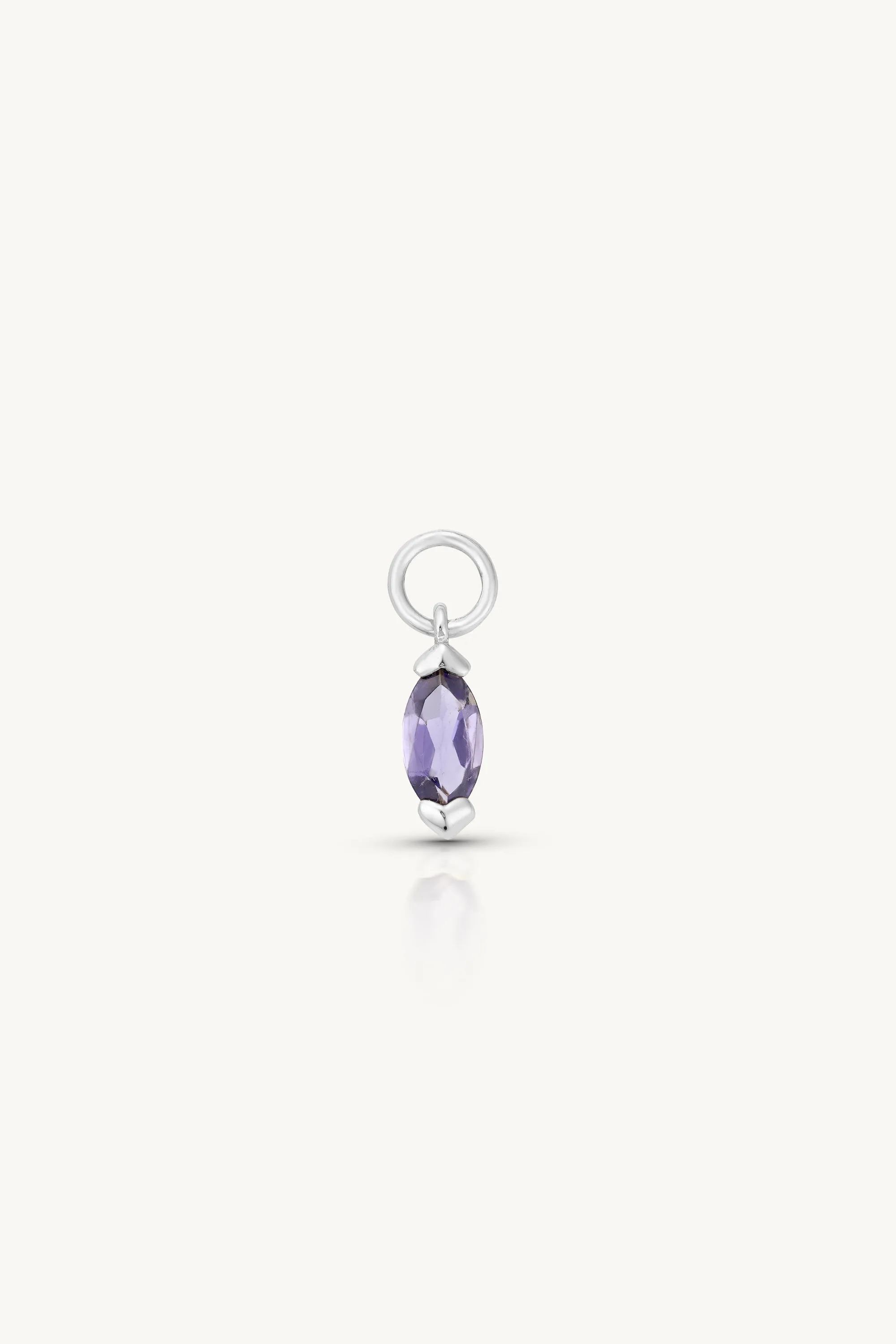 Marquise Iolite Silver Charm