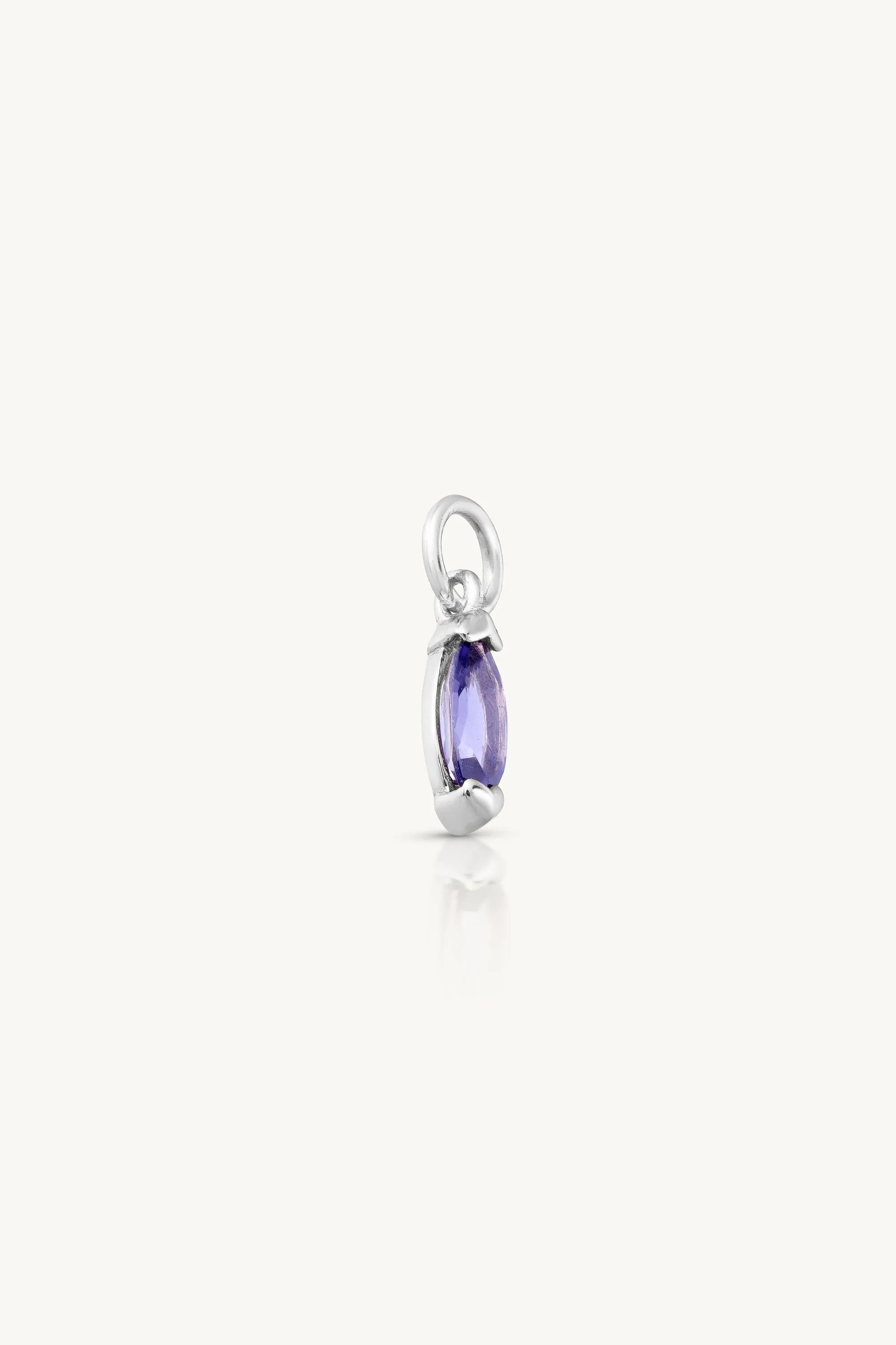 Marquise Iolite Silver Charm