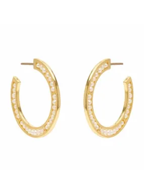 Mignonne Gavigan Lux Betty Hoops in White Gold