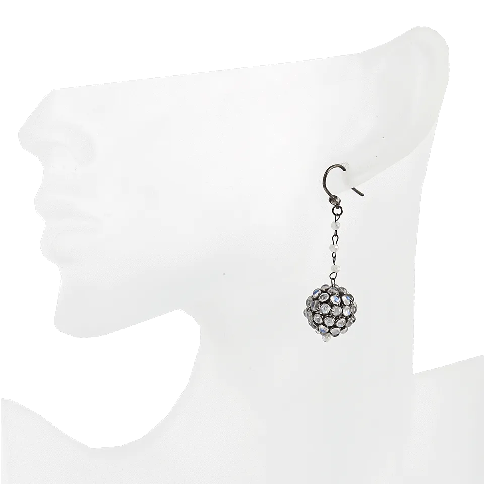 Moonstone Ball Drop Earrings