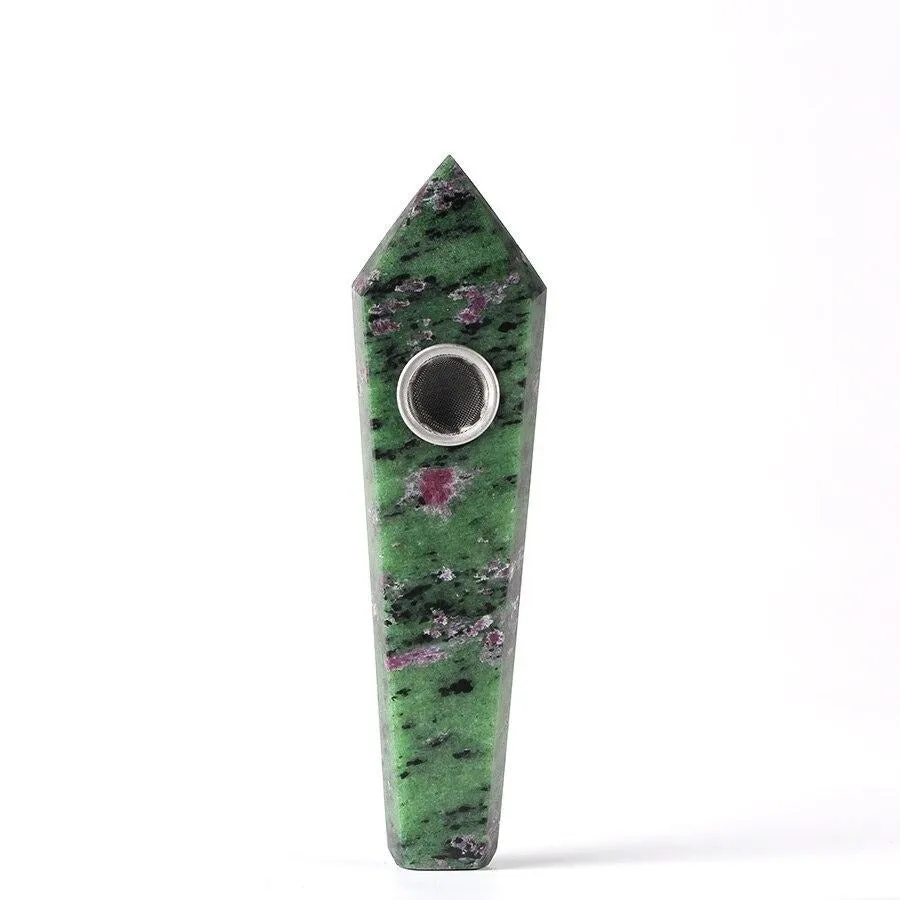 Natural Quartz Crystal Smoking Point Pipe