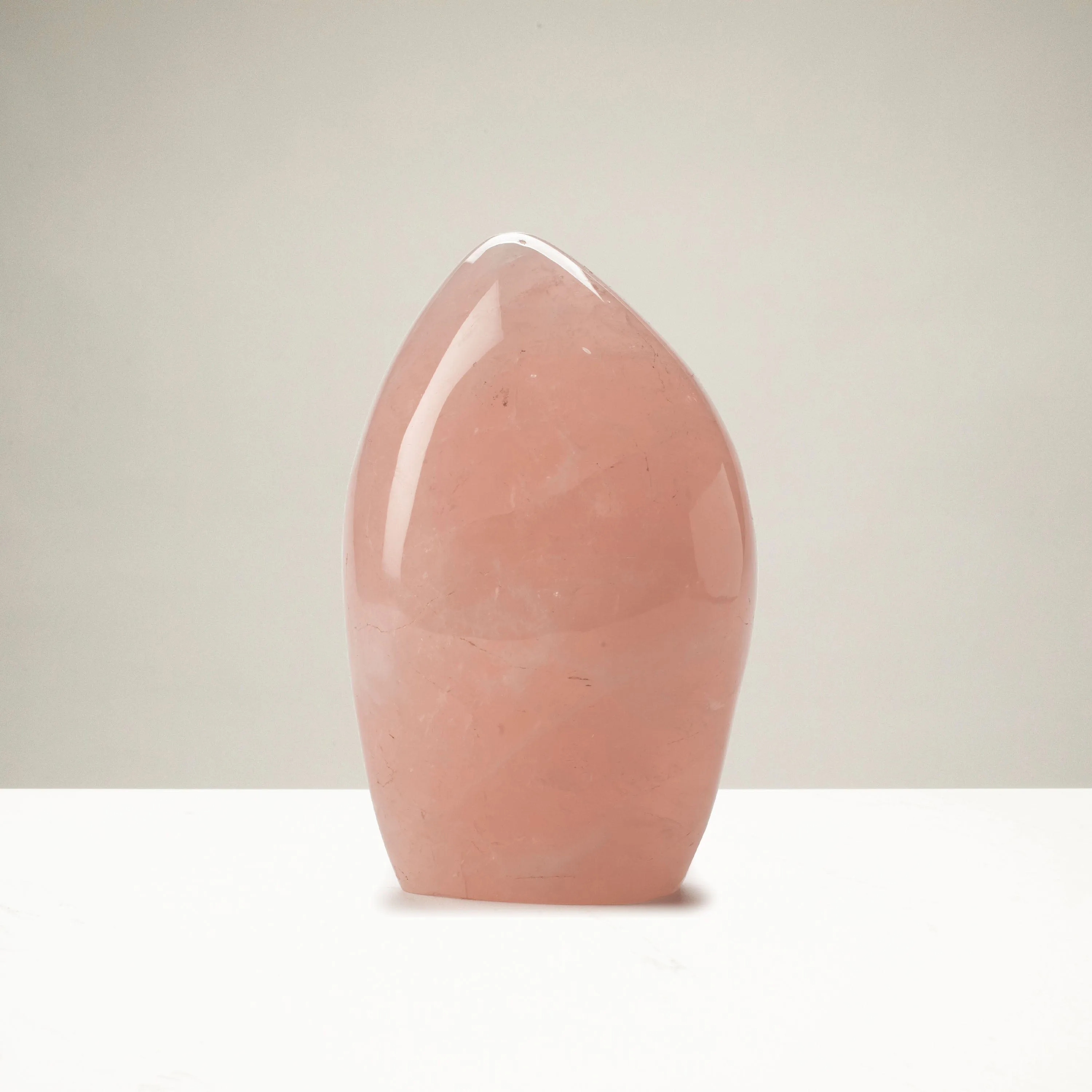 Natural Rose Quartz Freefrom Carving from Madagascar -5.5"