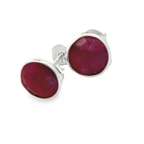 Natural Ruby Stud Earrings