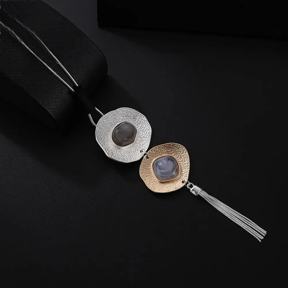 New Fashion Geometric Necklace for Women Trendy Long Collar Chains Pendants