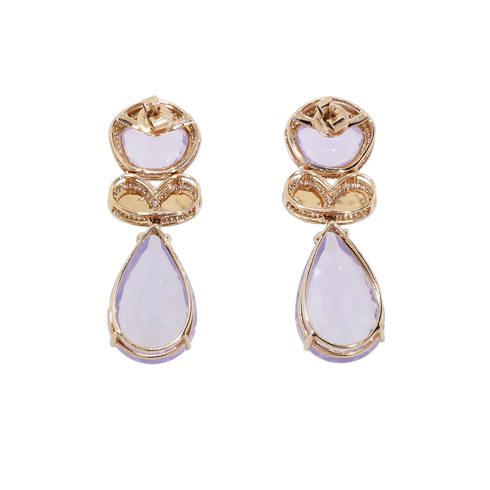 One Of A Kind Lavendar Quartz Earrings