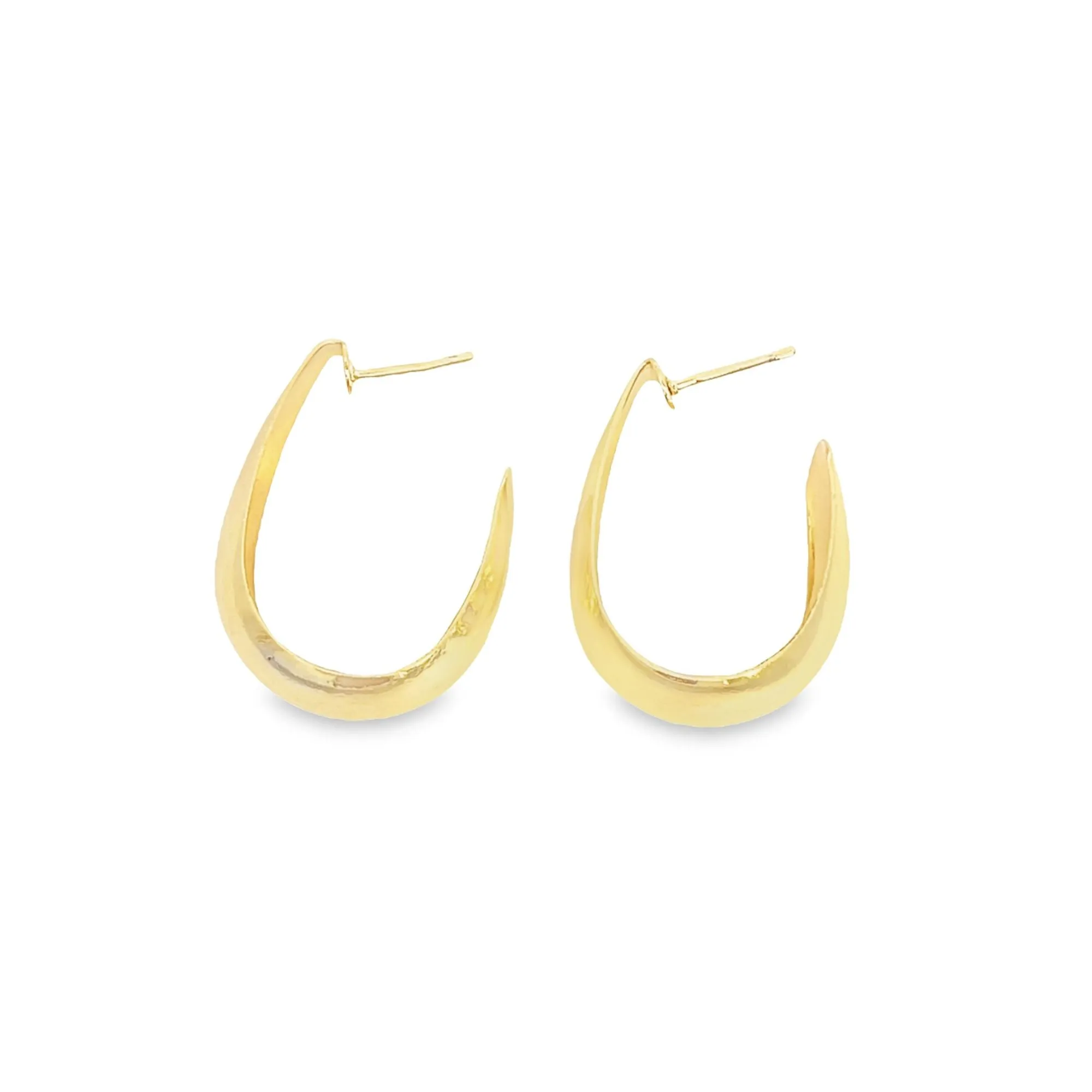 Oval Flat Minimalist Hoops (L478)
