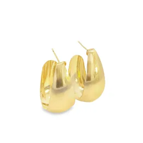 Oval Flat Minimalist Hoops (L478)