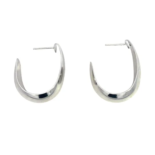 Oval Flat Minimalist Hoops (L478)