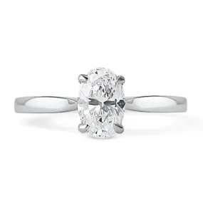 Oval Solitaire Engagement Ring 0.70ct