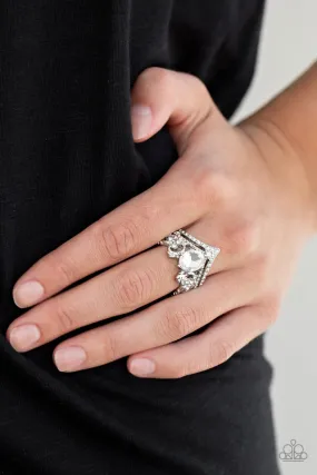 Paparazzi Ring ~ Metro Queen - White
