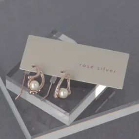Pearl Double Curve Earrings