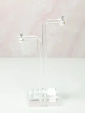 Pearl-fect earrings