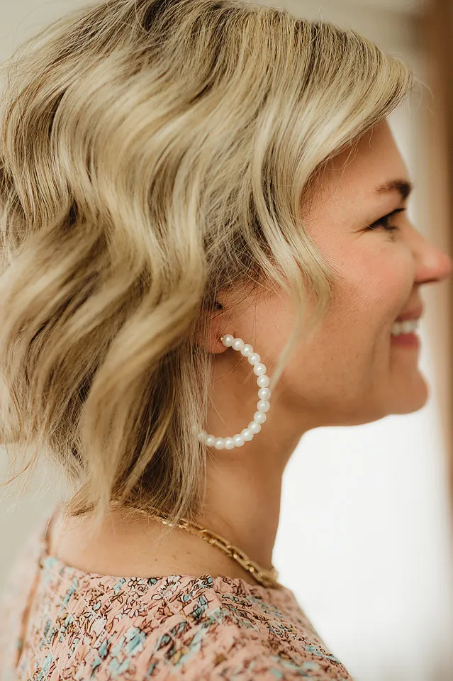 Pearl Hoop Earrings