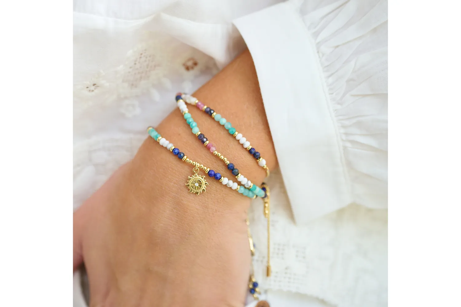 Periwinkle 3 Layer Bracelet Stack