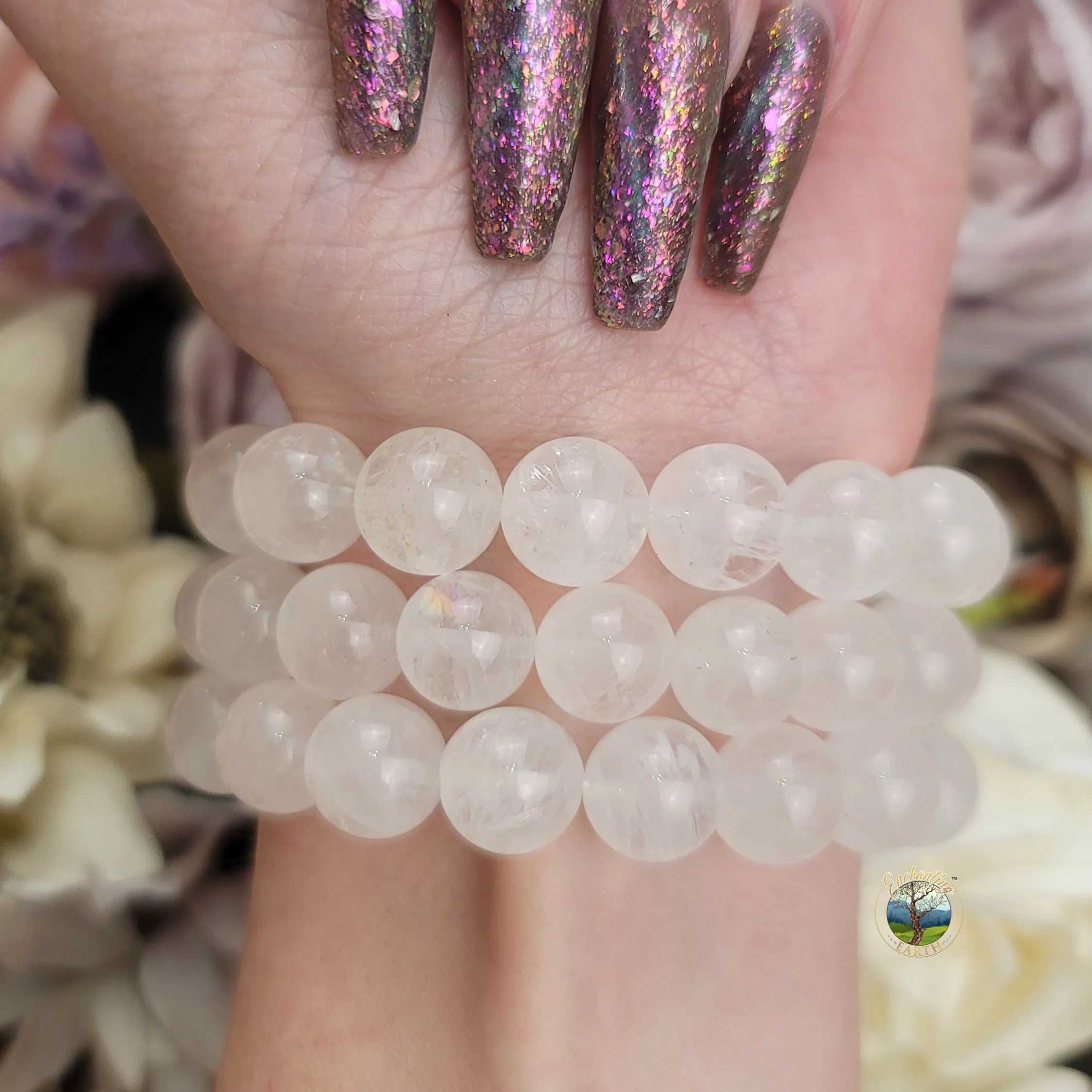 Phantom Clear Quartz Bracelet for Clearing Energy, Connecting with Higher Realms and Spiritual Growth