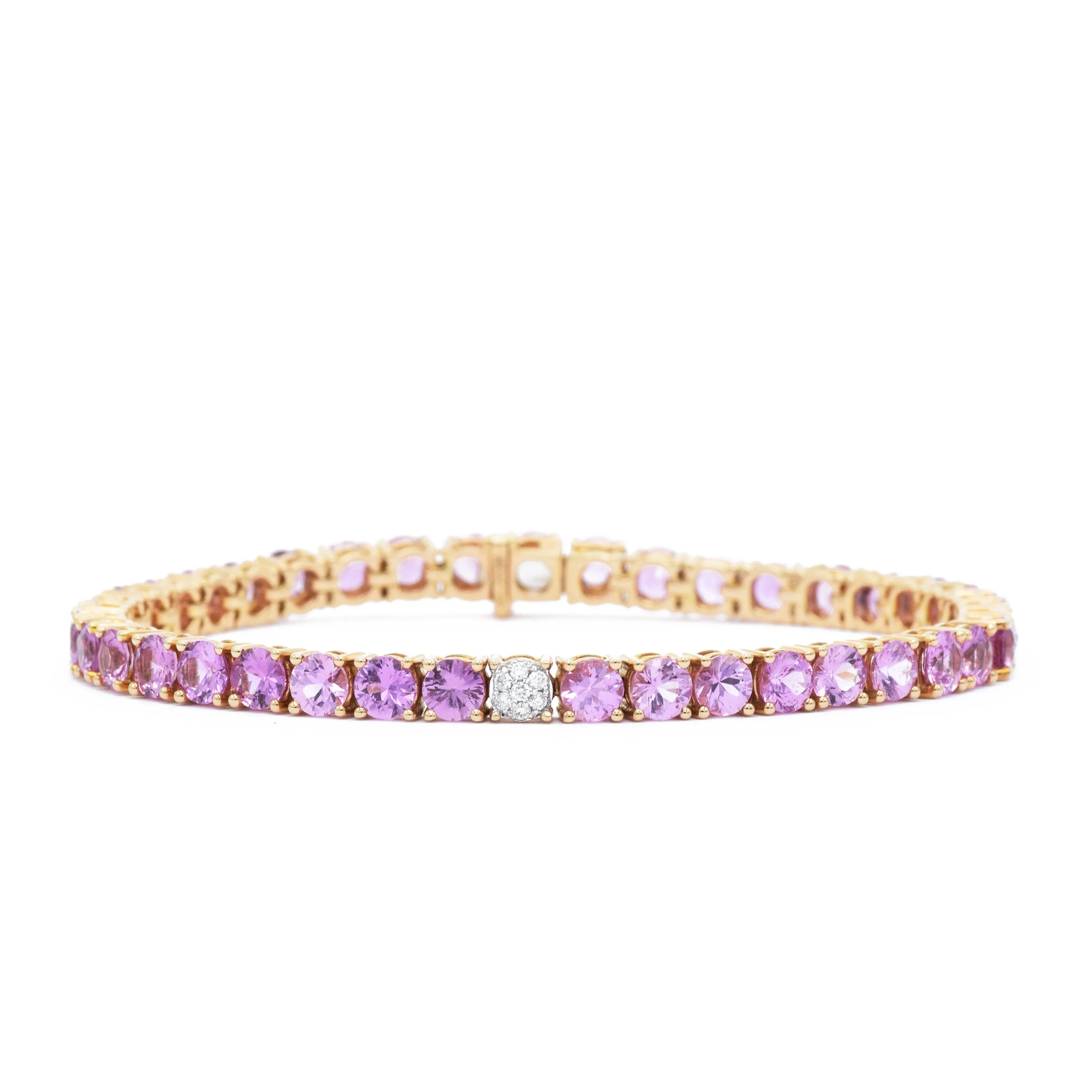 Pink Sapphire Tennis Bracelet