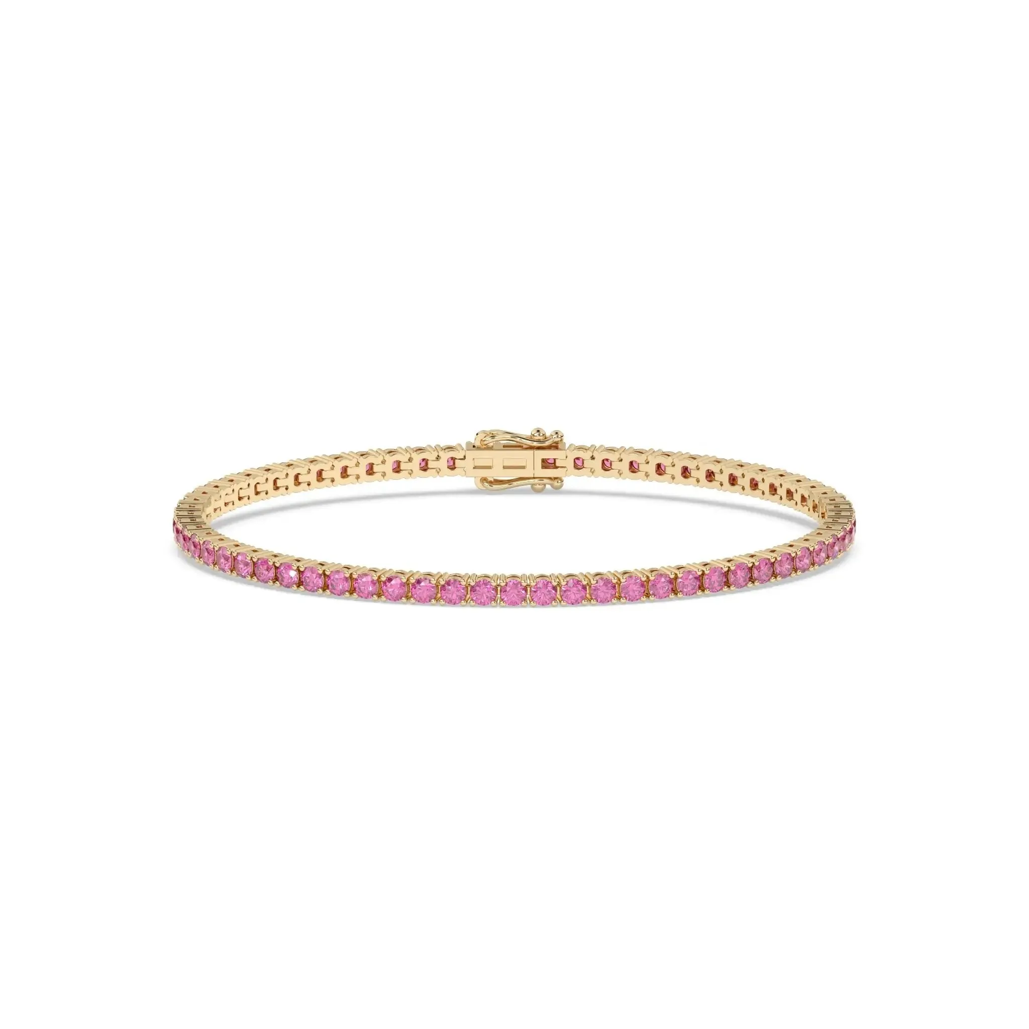 Pink Sapphire Tennis Bracelet