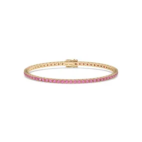 Pink Sapphire Tennis Bracelet