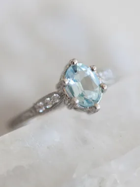 Priscilla Aquamarine & Diamond Ring
