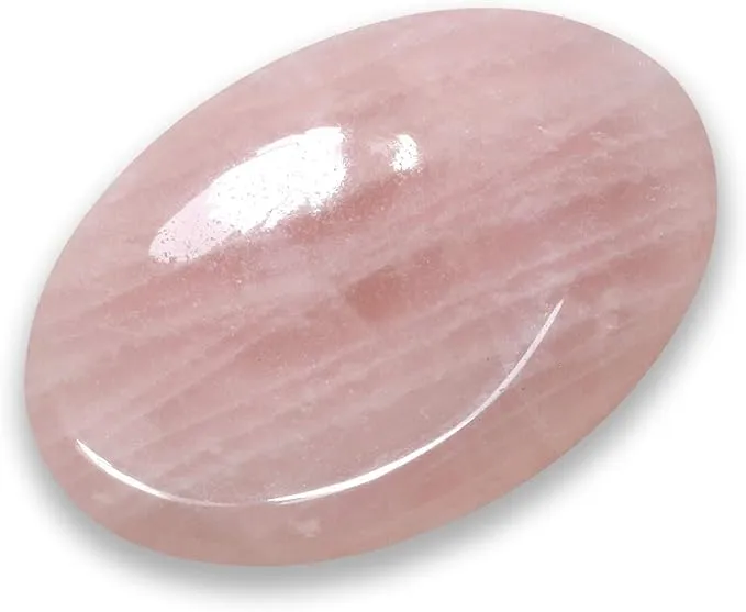 Rose Quartz Worry Stone – Self-Love and Healing for Emotional Trauma