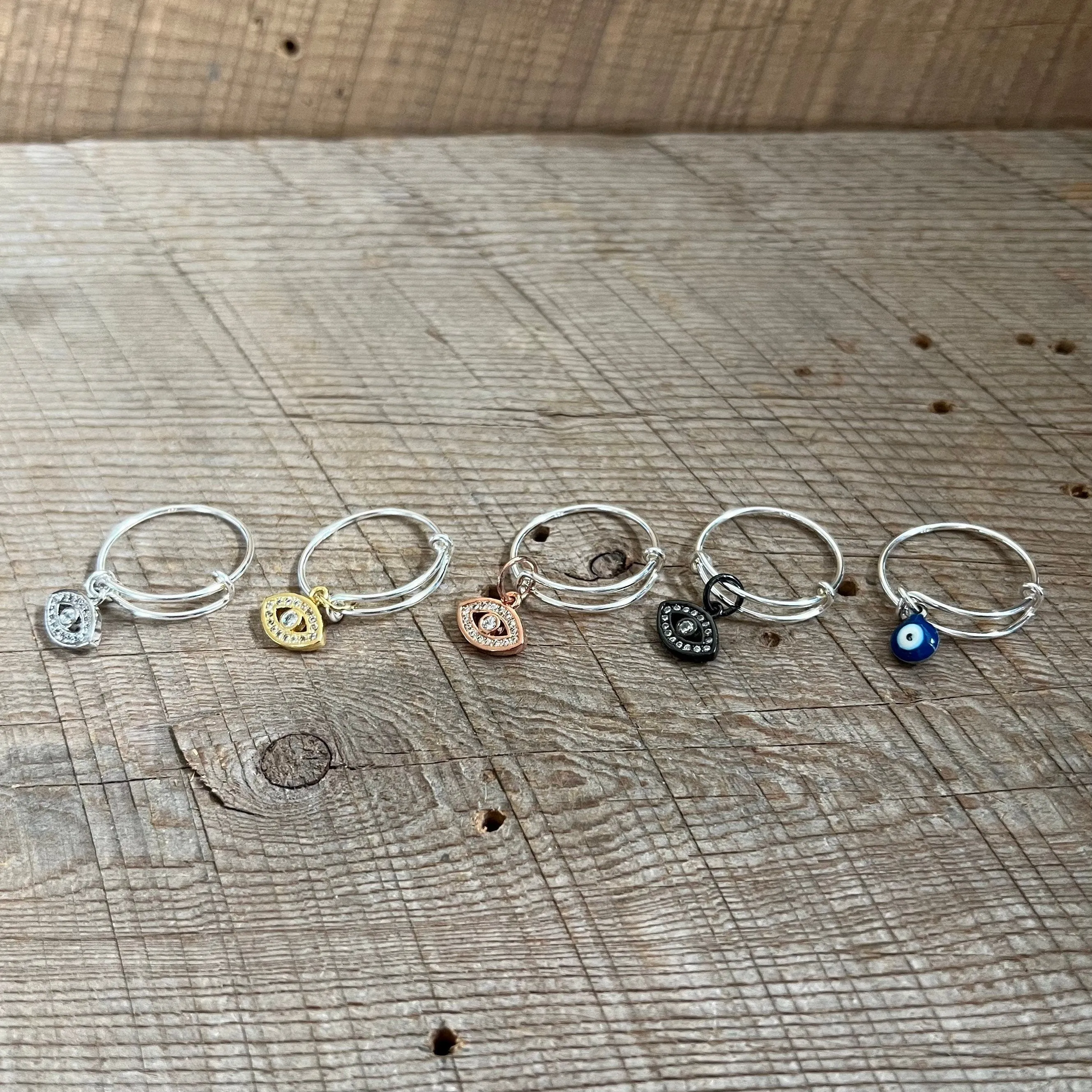 SariBlue® Eye’m So Charming Rings