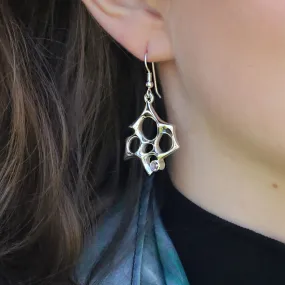 Sculpted By Time Drop Earrings with Moonstone