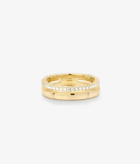 SHASHI Two Row Pave Ring