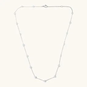 Silver Camille Pearl Necklace