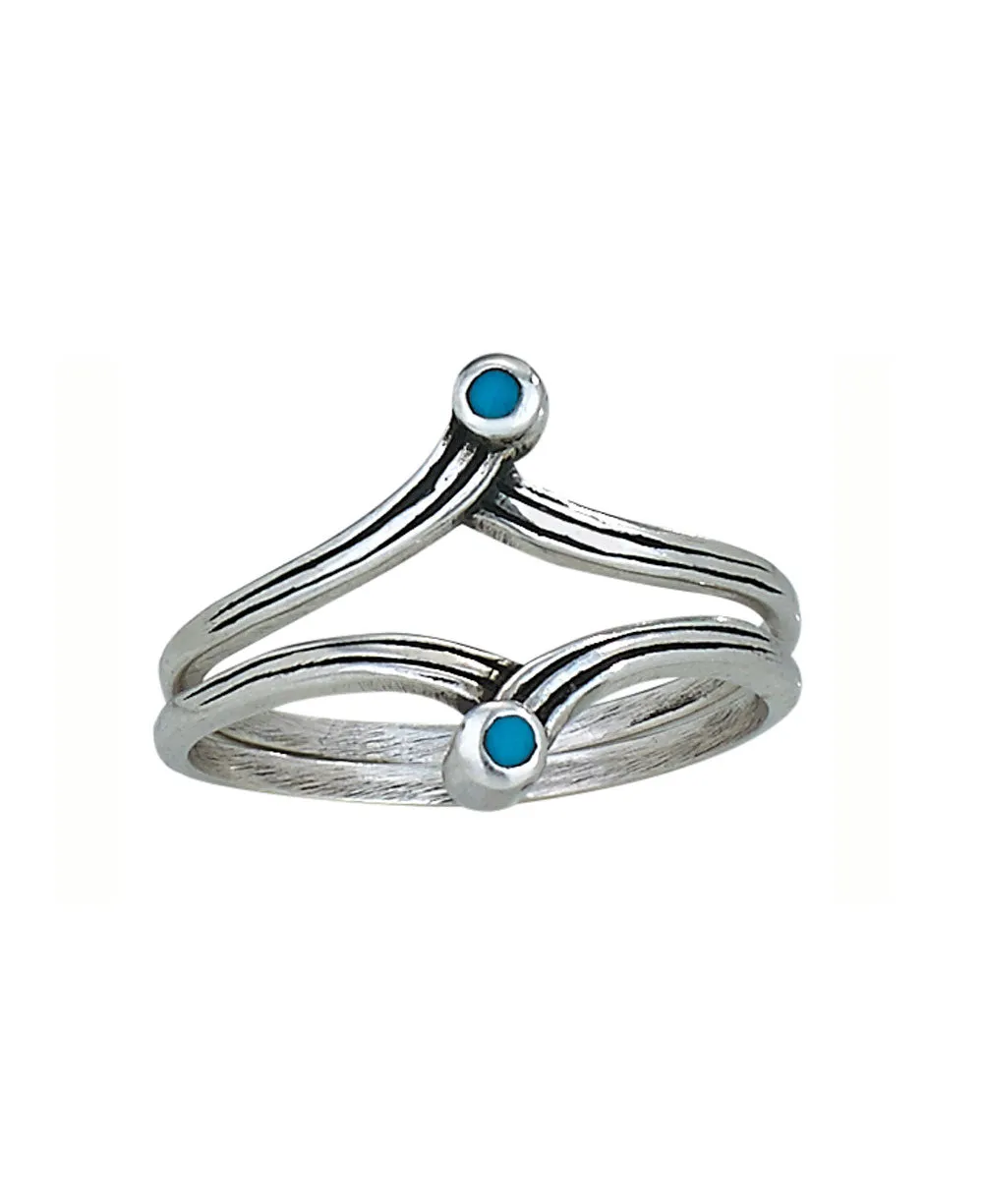 Stacked Turquoise Rings, Set of 2