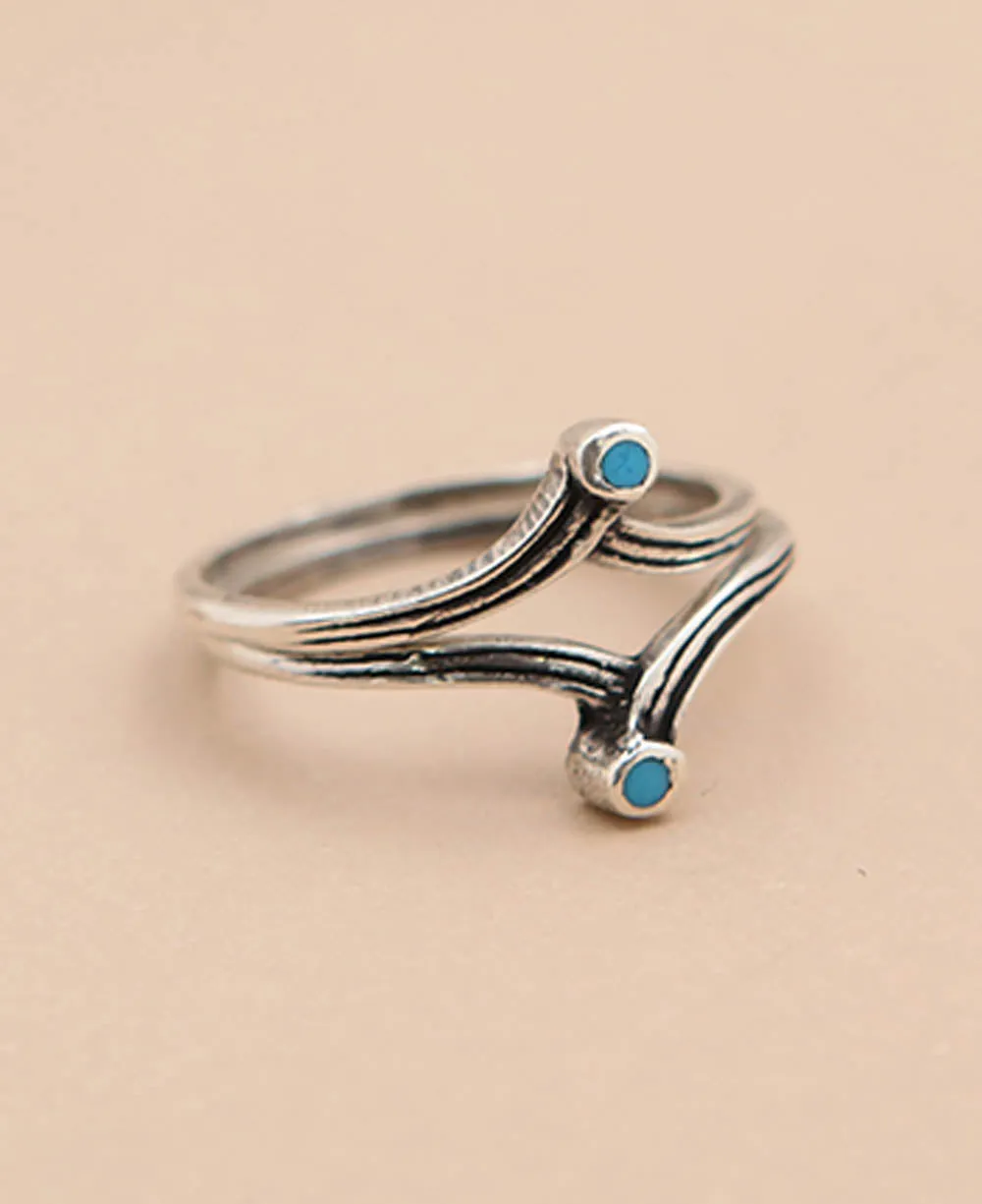 Stacked Turquoise Rings, Set of 2