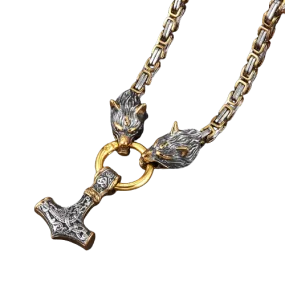 Stainless Steel Vintage Wolf Head  Pendant For Men