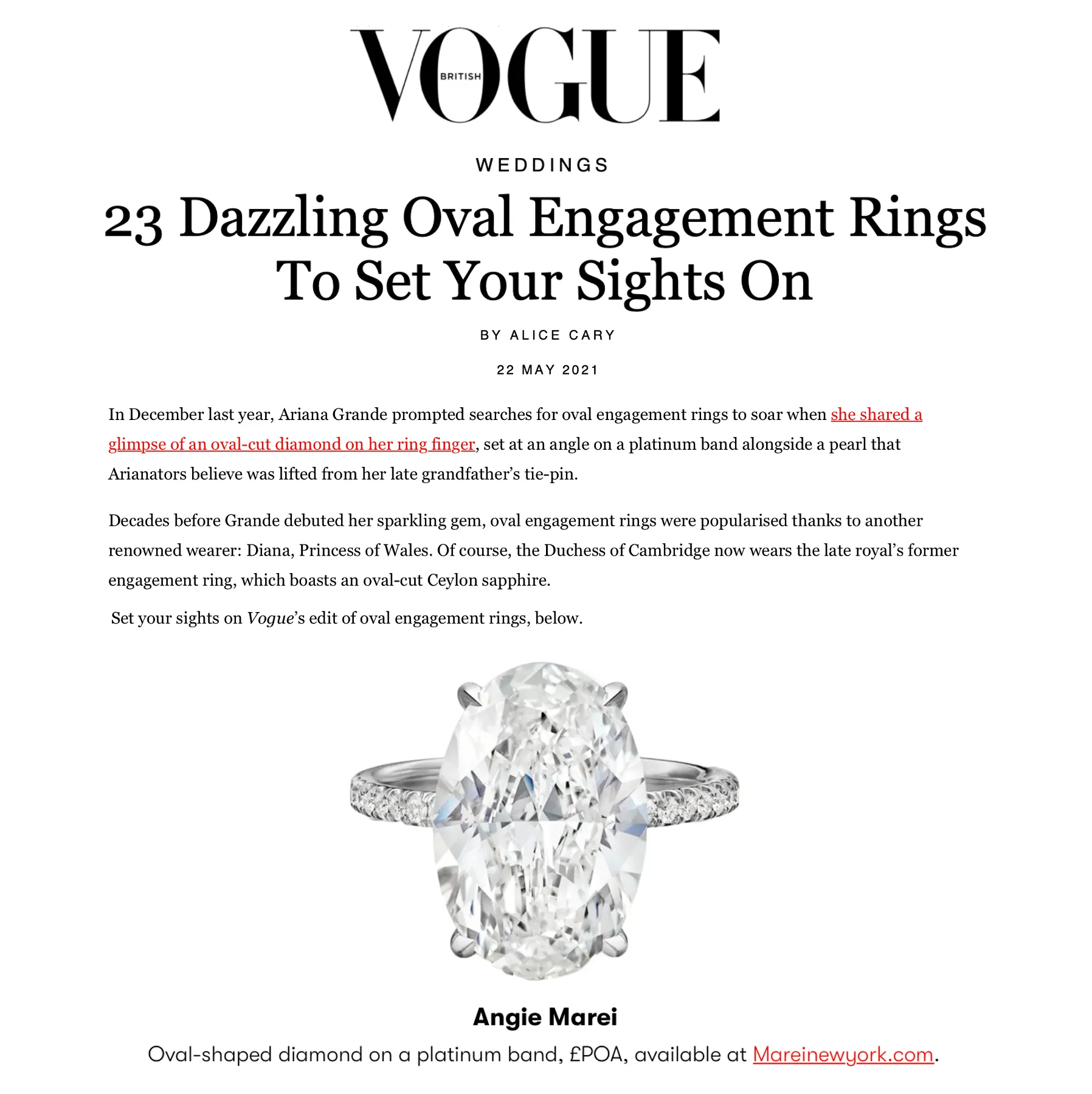 Suma Oval-Shaped Brilliant Cut White Diamond Engagement Ring In 18K White Gold