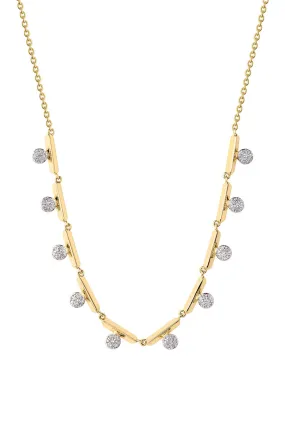 Ten Station Offset Mini Infinity Necklace