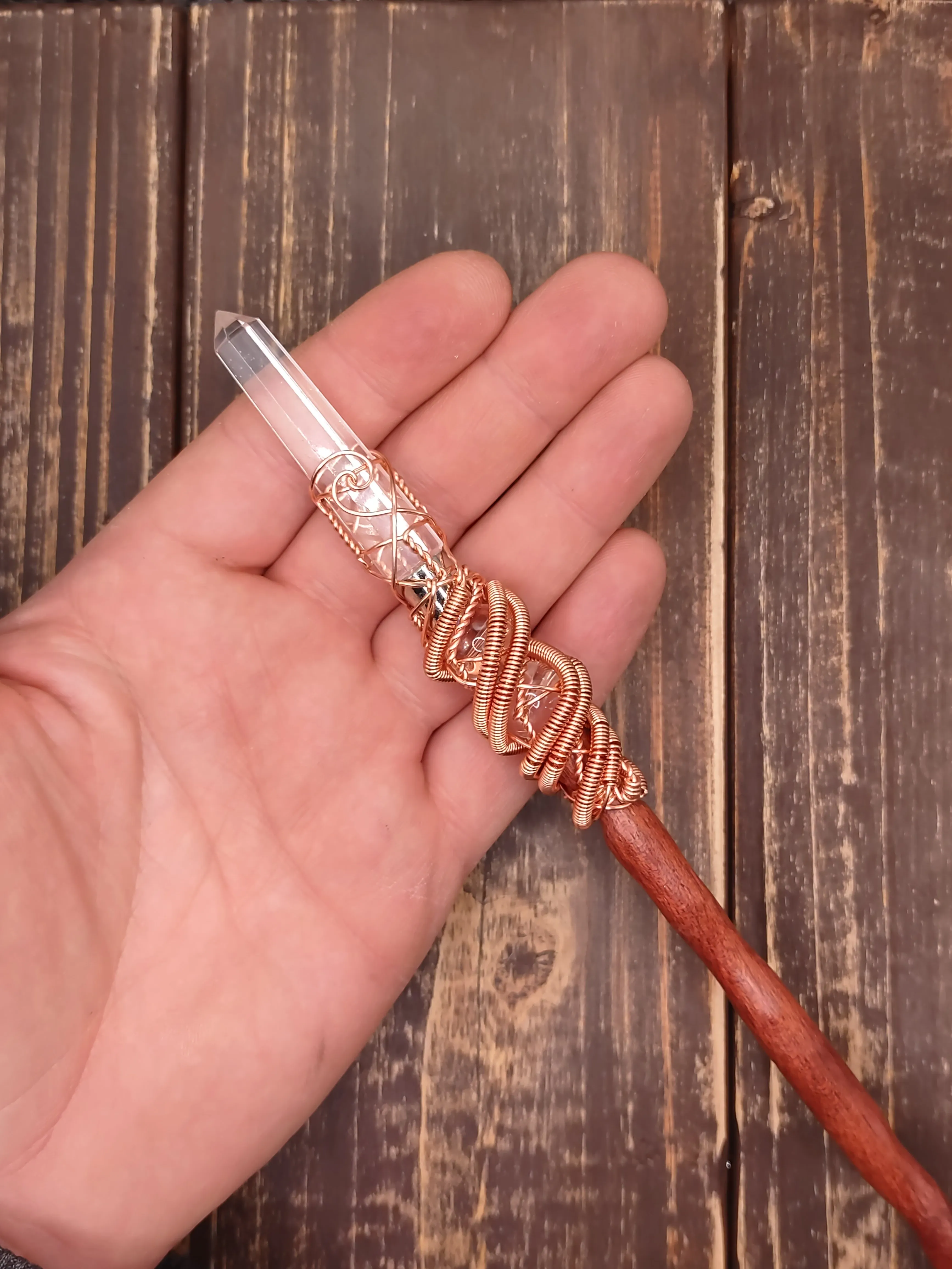 Titan Class Bloodwood and Copper Energy Healing Wand $105