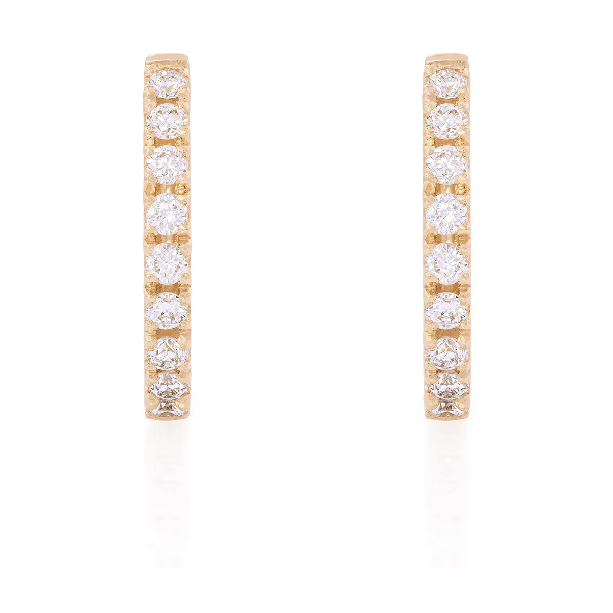 Today Classic Diamond Eternity Huggies - 14k Gold Earrings