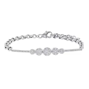 Unique Tennis Bracelet in Silver