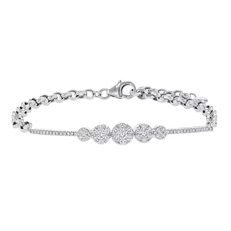 Unique Tennis Bracelet in Silver