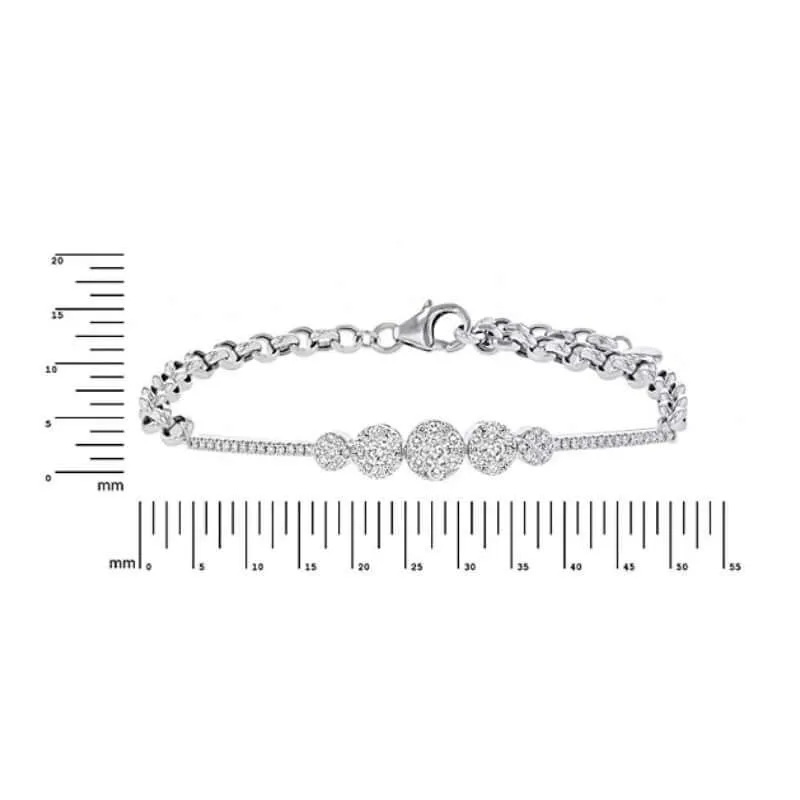 Unique Tennis Bracelet in Silver