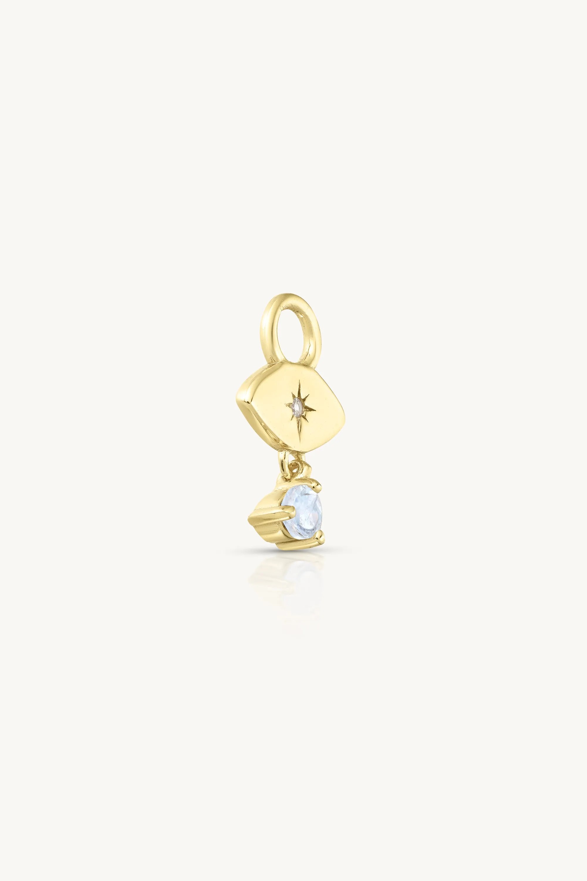 Vega Moonstone Gold Charm