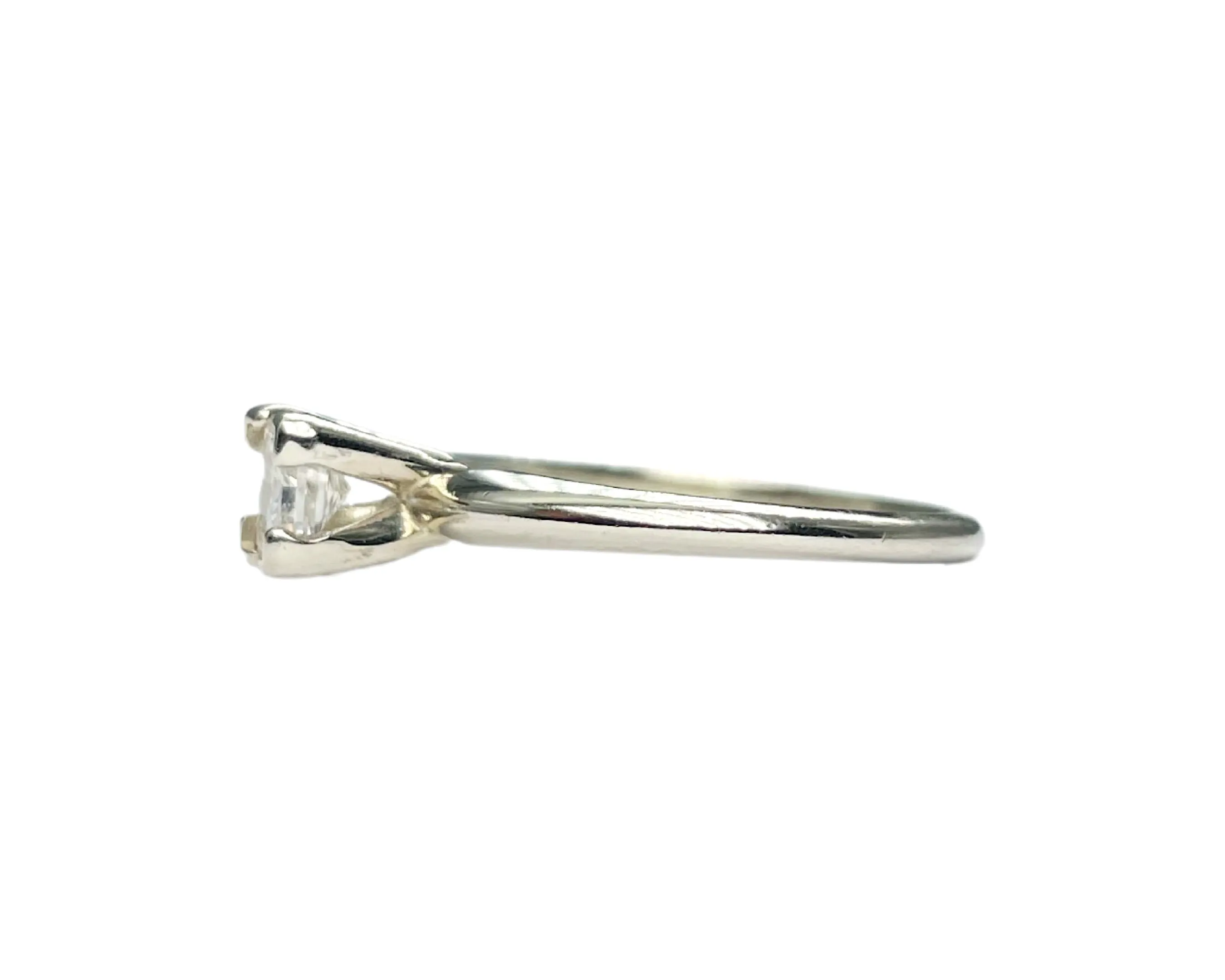 White Gold Princess Cut Diamond Ring (Authentic Pre-Owned)